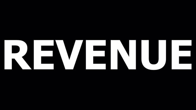 Revenue Text Animation for Business, Finance, and Corporate Presentations