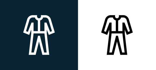Two-color diving outline icon pair in black and white, editable stroke vector illustration for web, mobile apps, UI design, branding, and print from water park © MacroOne