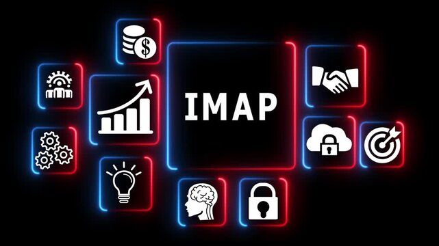 Futuristic i m a p email concept modern digital communication technology
