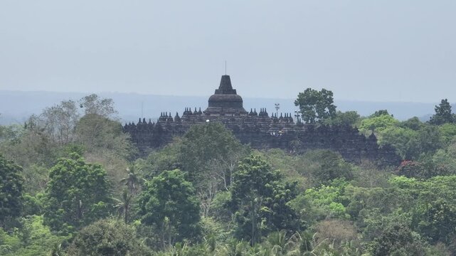 Hazy Morning in Borobudur Temple