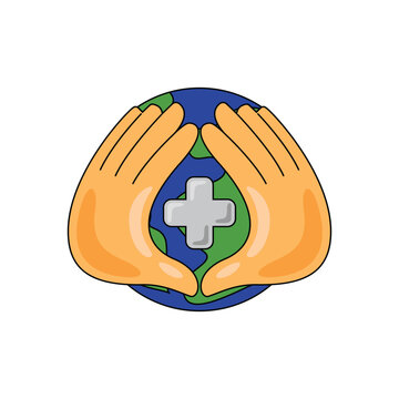 world health day symbol vector illustration
