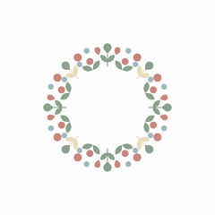 Obraz premium Floral wreath border design