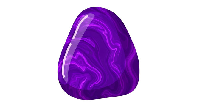A vibrant purple gemstone icon with a glossy finish, symbolizing luxury and creativity