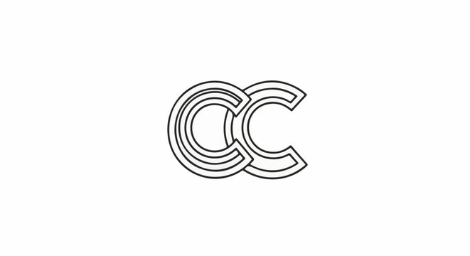 Stylized interlocking abstract alphabet letters forming a unique graphic symbol