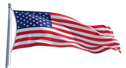 Obraz premium Usa 4 july celebration waving american flag symbolizing freedom and independence day festivities