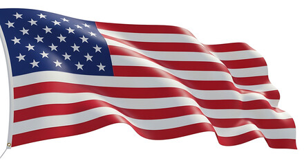 Fototapeta premium Usa 4 july celebration waving american flag patriotic symbol of freedom and independence