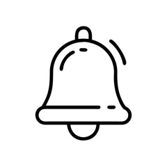 Obraz premium A minimalist line art illustration of a ringing bell icon