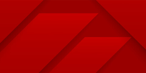 Fototapeta premium Abstract Red Geometric Layers Background with Modern Material Design