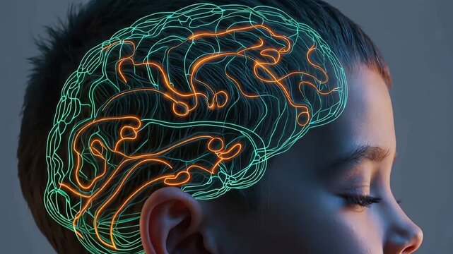 ミントと琥珀で記憶と感情の経路を色分けした脳可視化