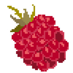 Fototapeta premium Pixel Art Loganberry - Pixel Boyama Sample