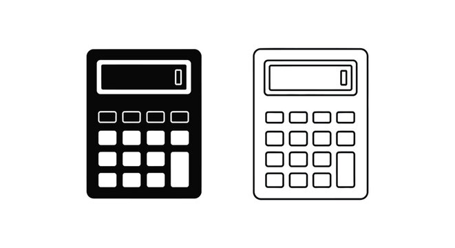 Premium Basic & Scientific Calculator Designs for Office Use Vector