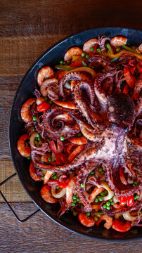 Seafood paella - Paella de frutos do mar