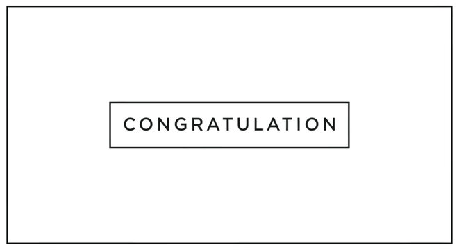 A simple congratulatory message card.