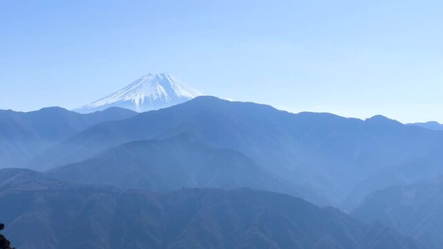 身延山山頂より望む富士山