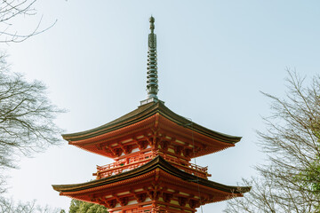 Naklejka premium The most beautiful viewpoint of Kiyomizu Dera temple