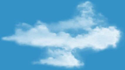 Fototapeta premium Vector clouds on blue sky background. EPS10