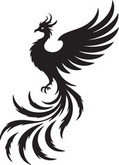 Fototapeta premium A majestic phoenix rises with outstretched wings in a dramatic display of mythical beauty