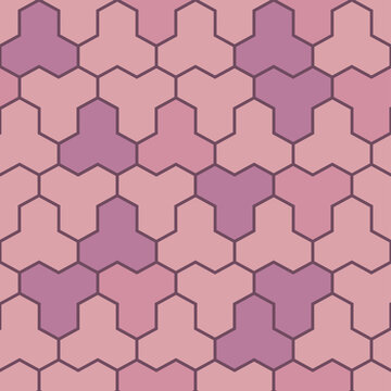Abstract geometric seamless pattern creating a tessellation background