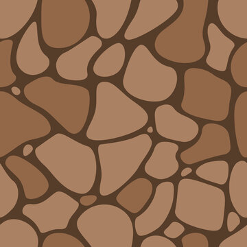 Organic brown pebble stone seamless texture pattern