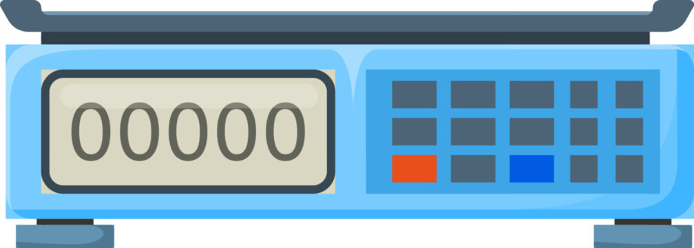 Electronic digital weighing scale indicating zero weight