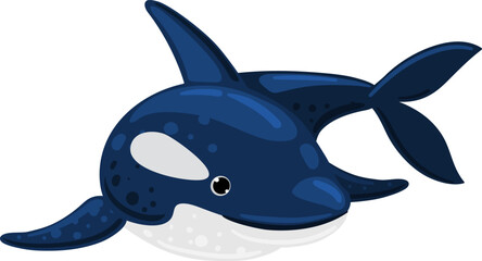 Orca whale cartoon vector illustration of a marine animal © WinWin
