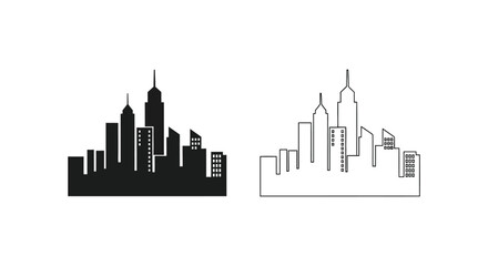 Fototapeta premium Modern Skyline Architecture Design Trends 2023 Vector