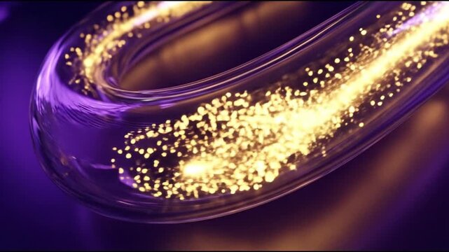 Dynamic flowing particles virtual studio ai-generated video futuristic environment artistic concept by ai