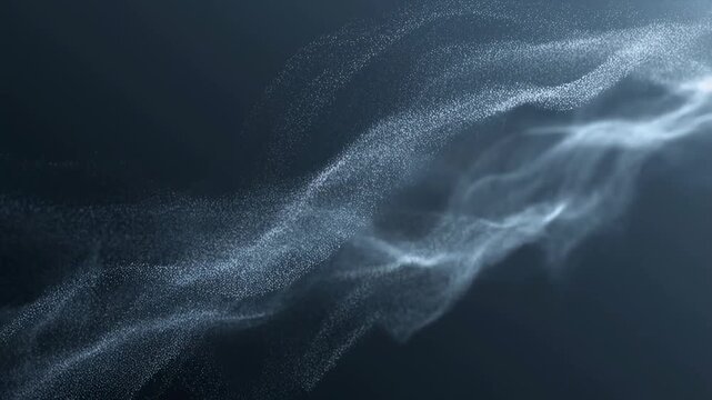 Depth layered particle field particle motion tech style