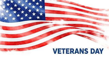 Obraz premium Honoring america a vibrant flag day image with patriotic veterans day message