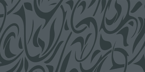 Fototapeta premium Abstract Dark Gray Swirls Pattern Background.