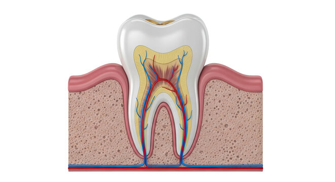 Anatomical Cross-Section of a Human Tooth