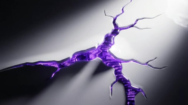 Dynamic electric neural patterns digital realm video content futuristic environment ai generated art