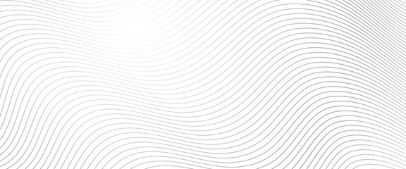 Line pattern. Abstract waves lines pattern. White background with wavy. Wave backgrounds. Light geometric texture. Curve shape. Tech stripe design. Thin graphic patern. Dynamic bg. Vector illustration