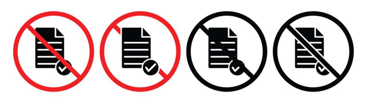 No document sign isolated on white Vector illustration.