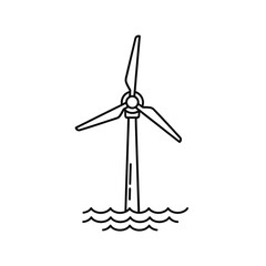 Fototapeta premium Offshore Wind Turbine Renewable Energy.