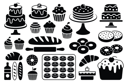 Black and white of various types of hats and caps headwear