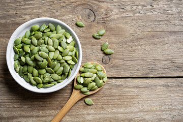 pumpkin seeds in bowl