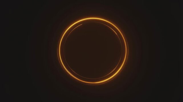 Pulsating Circle HUD warm orange glowing ring with energy pulse on dark background