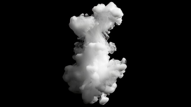 White ink dissolving in dark background abstract