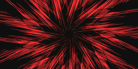 Explosion effect background. Anime style attack impact explosion effect background. Abstract comic book flash explosion blast radial lines. Vector illustration. © muhammad