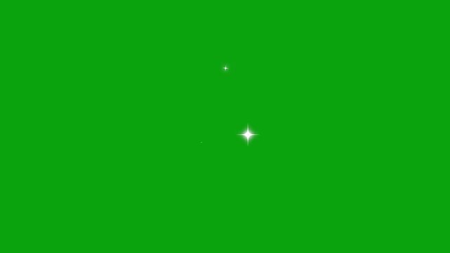 Glowing shining stars flashing, magic twinkle stars starlight on chroma key. Magic twinkle stars blinking vector stars and doodles style stars blinking retro vector stars and starry night sky
