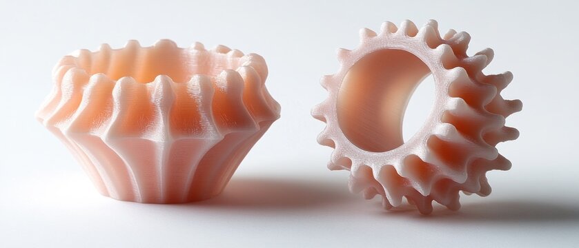 3 d printed parametric design pink objects