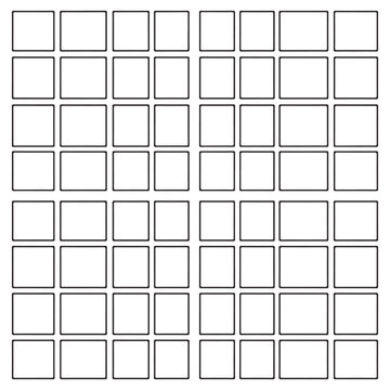 Grid of Empty Square Frames on White Background