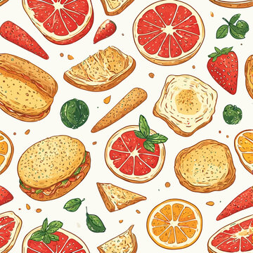 Food Pattern Design Very Cool