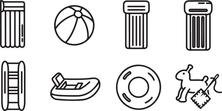 Illustrations of various containers and objects with bony structures Vector