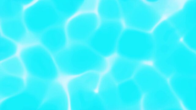 Blue water caustics motion background with light reflections pool surface animation seamless loop relaxing design