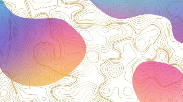 Animation of contour lines moving over couple looking at outdoors