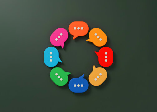 
Comment mark in circle. Meetings and discussions on topics, exchange of opinions and feedback. Communication, collaboration and public discussion. Media, forums and social media.