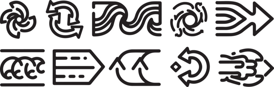 Black and white line drawings of various household pets and farm animals Vector