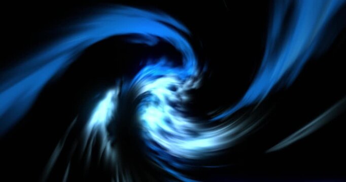 Animation of glowing light trails moving over black background